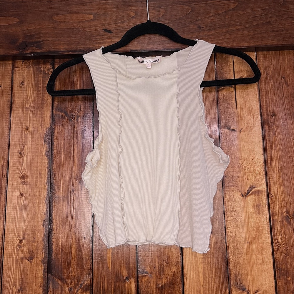 Bailey Rose, two- toned tank top with seam details, small